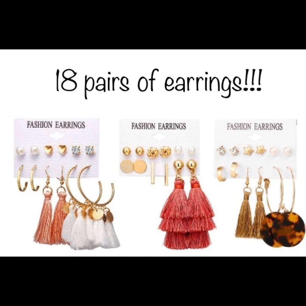 18 pairs of earrings!!!